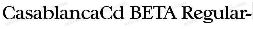 CasablancaCd BETA Regular字体转换